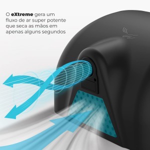 Secador de Mãos eXtreme BLACK